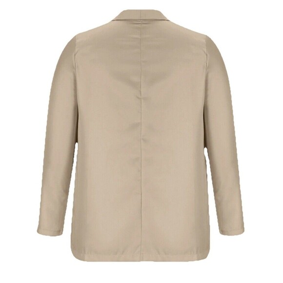 Beige Blazer Long Sleeve Open Front Size XL Work Office Jacket Lightweight - Picture 2 of 11